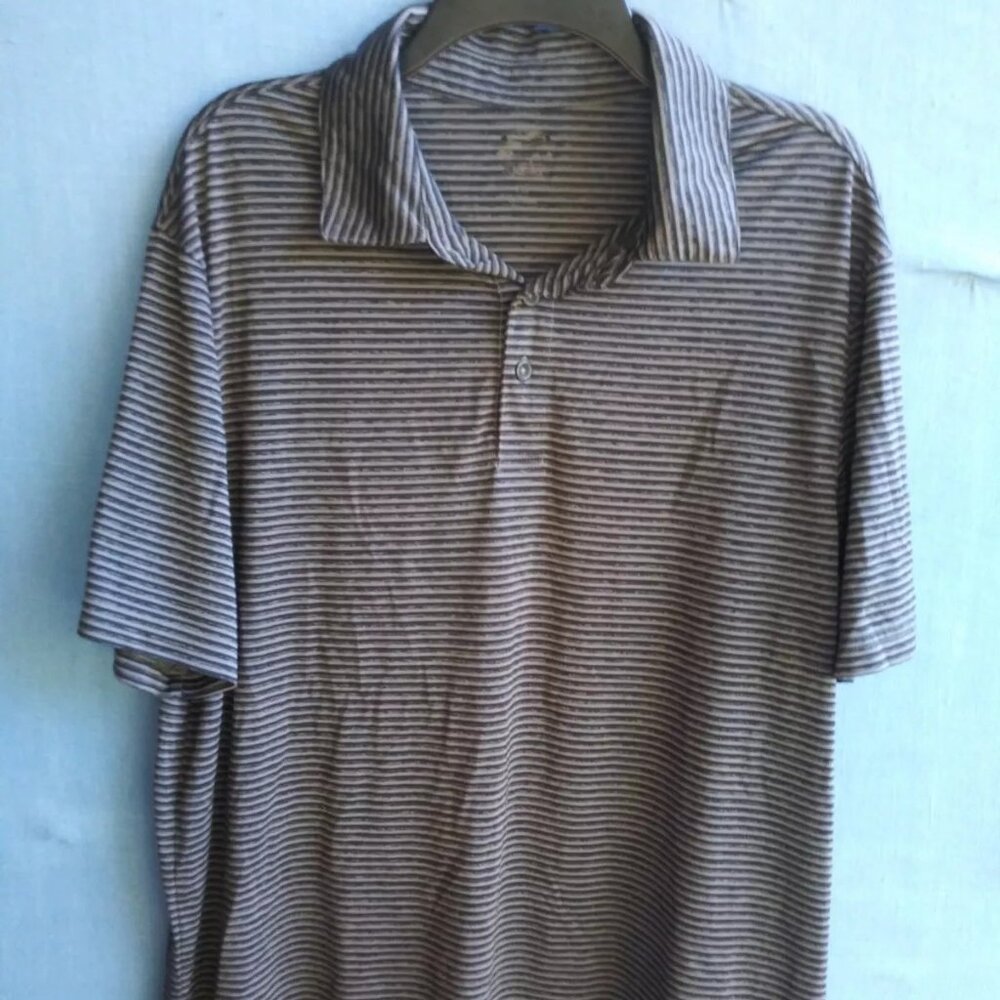 Champion Duo Dry Men's Size XL Black Striped Polo
